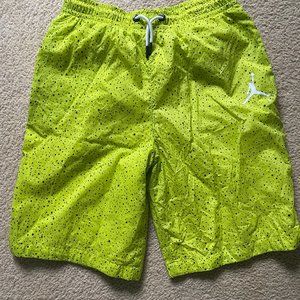 Neon green Nike Jordan swim shorts